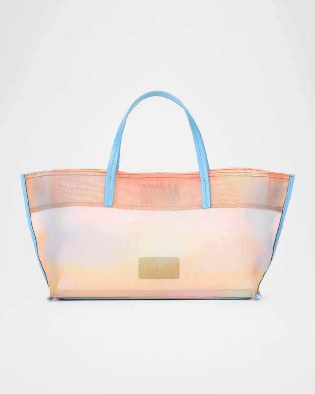 Christos Mini Plaid Mesh Tote Bag